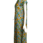1960s Quilted Print Hostess Dress, Size 8