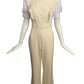 1970s Ivory & White Knit Jumpsuit, Size 6