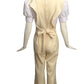 1970s Ivory & White Knit Jumpsuit, Size 6