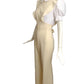 1970s Ivory & White Knit Jumpsuit, Size 6