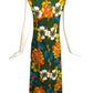 1970s Multi Color Maxi Dress, Size 4