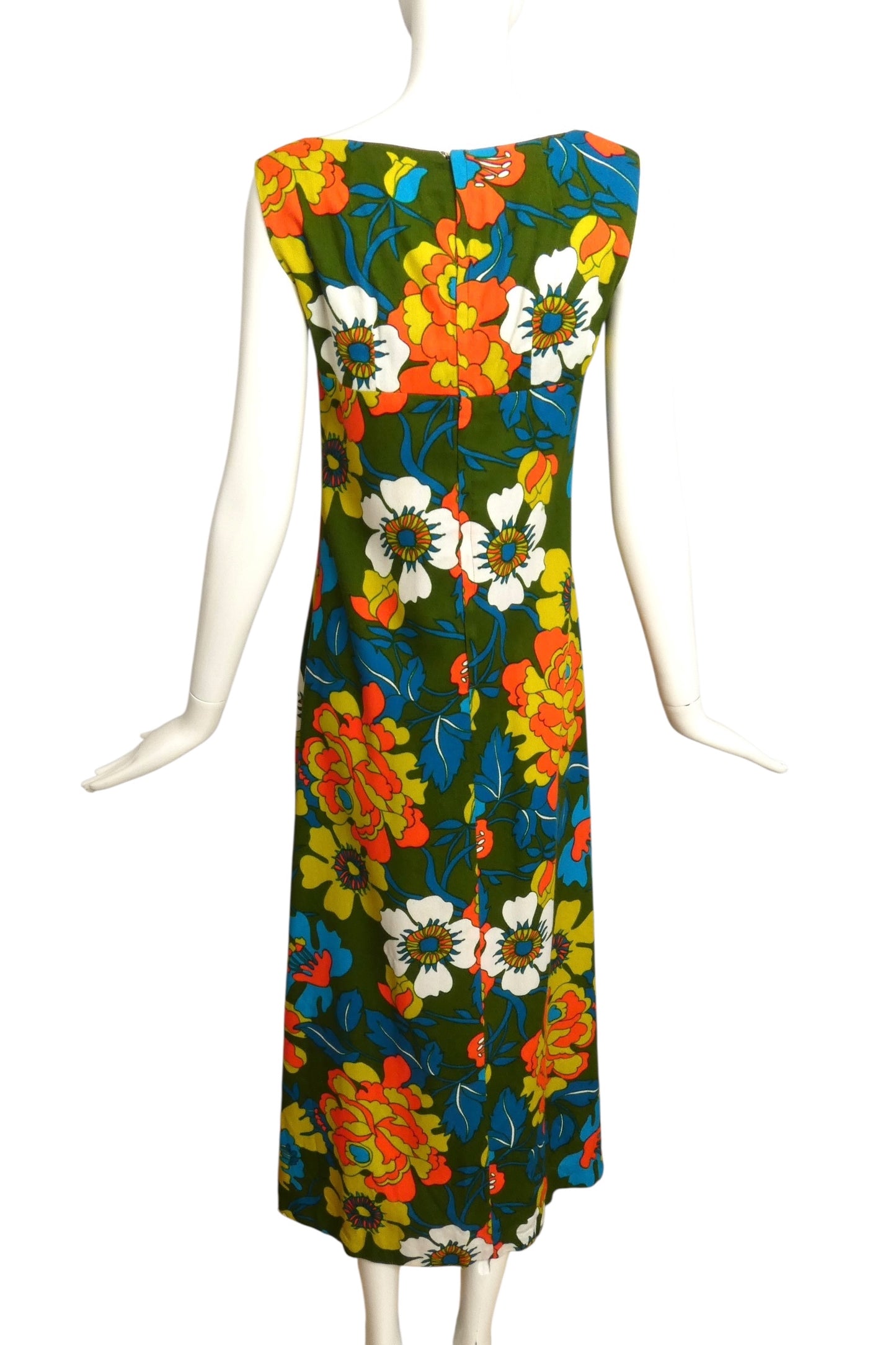 1970s Multi Color Maxi Dress, Size 4