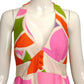 1960s Multi Color Printed Cotton Maxi Dress, Size 8