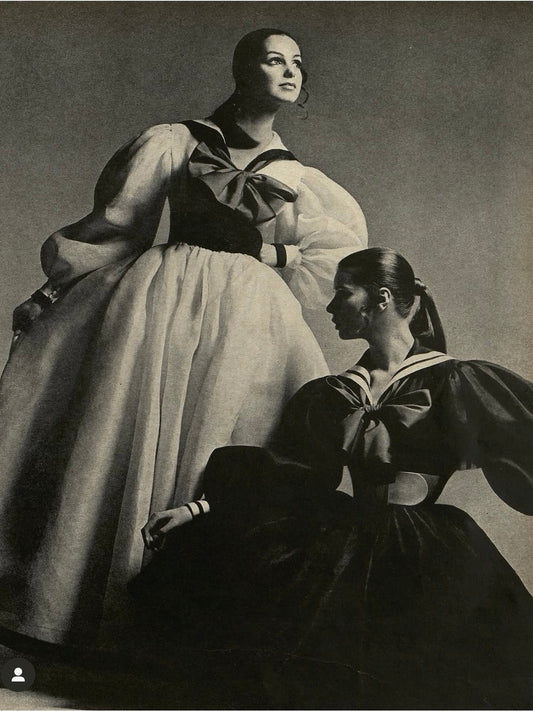 NORMAN NORELL- AS IS 1968 Organza Sailor Ball Gown, Size 4