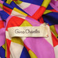 GINO CHARLES- 1960s Geo Print Silk Dress, Size 4