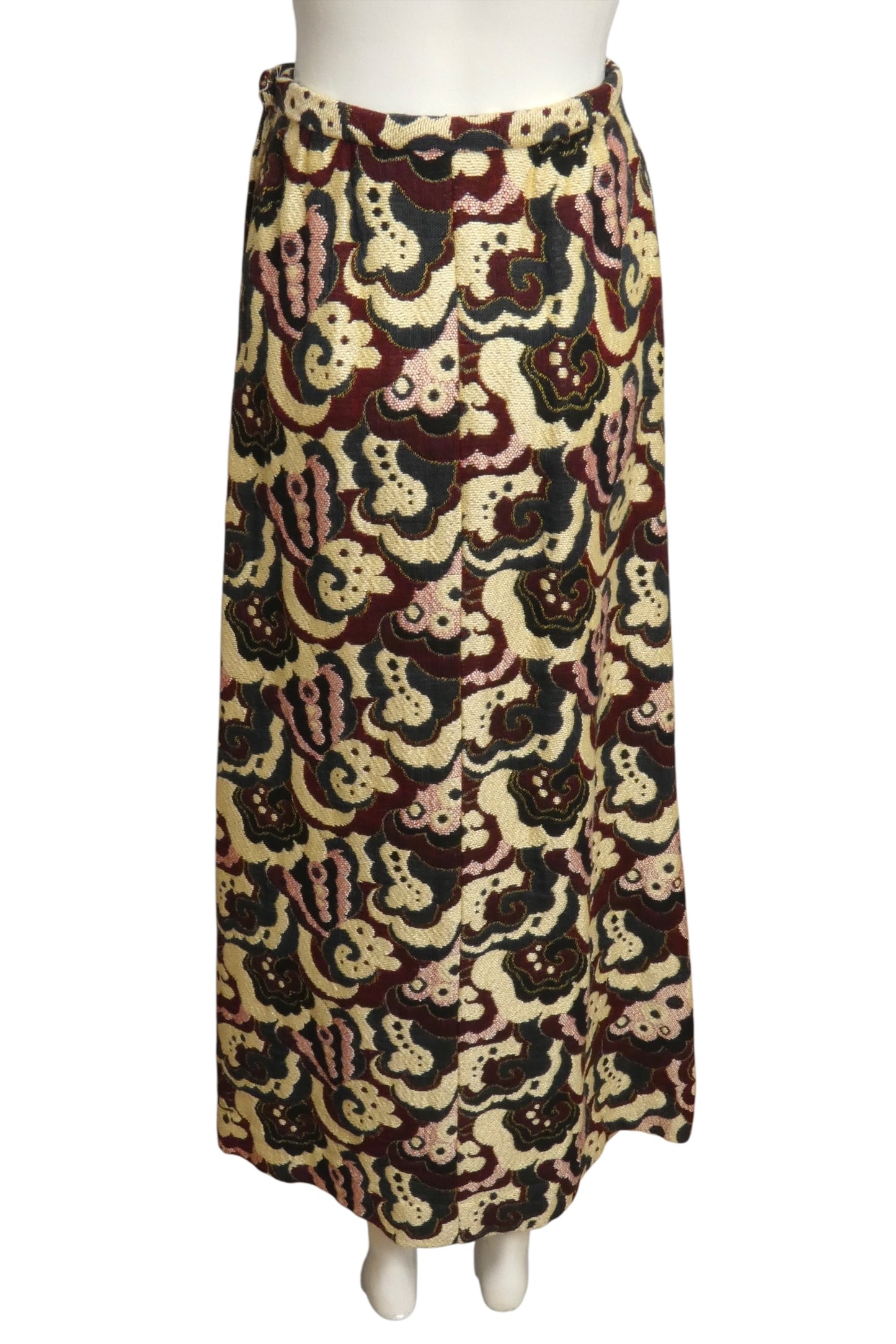 1970s Multi Color Woven Maxi Skirt, Size 6