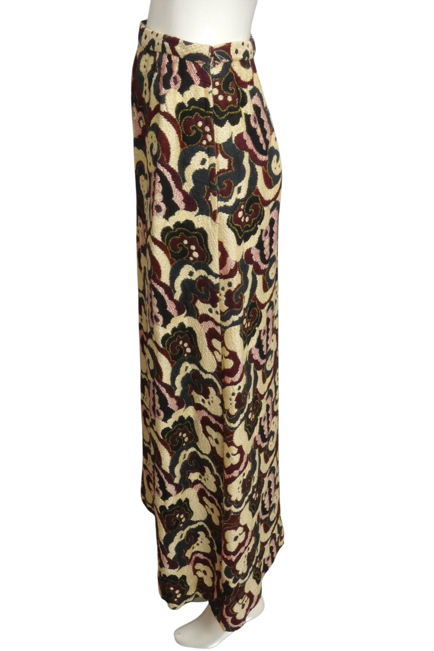 1970s Multi Color Woven Maxi Skirt, Size 6