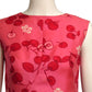 1960s Pink Cherry Print Dress, Size 6