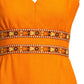 TEAL TRAINA- 1960s Orange Linen Dress, Size 6