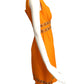 TEAL TRAINA- 1960s Orange Linen Dress, Size 6