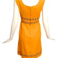 TEAL TRAINA- 1960s Orange Linen Dress, Size 6