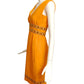 TEAL TRAINA- 1960s Orange Linen Dress, Size 6