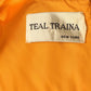 TEAL TRAINA- 1960s Orange Linen Dress, Size 6