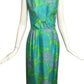 1950s Floral Print Silk Dress, Size 4