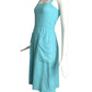 NINA RICCI- AS IS 1970s Aqua Linen Dress, Size 4