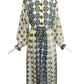 1970s Geo Print Maxi Dress, Size 6