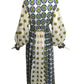 1970s Geo Print Maxi Dress, Size 6