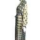 1970s Geo Print Maxi Dress, Size 6