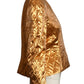 PIERRE CARDIN- 1980s Quilted Copper Lamé Jacket, Size 8