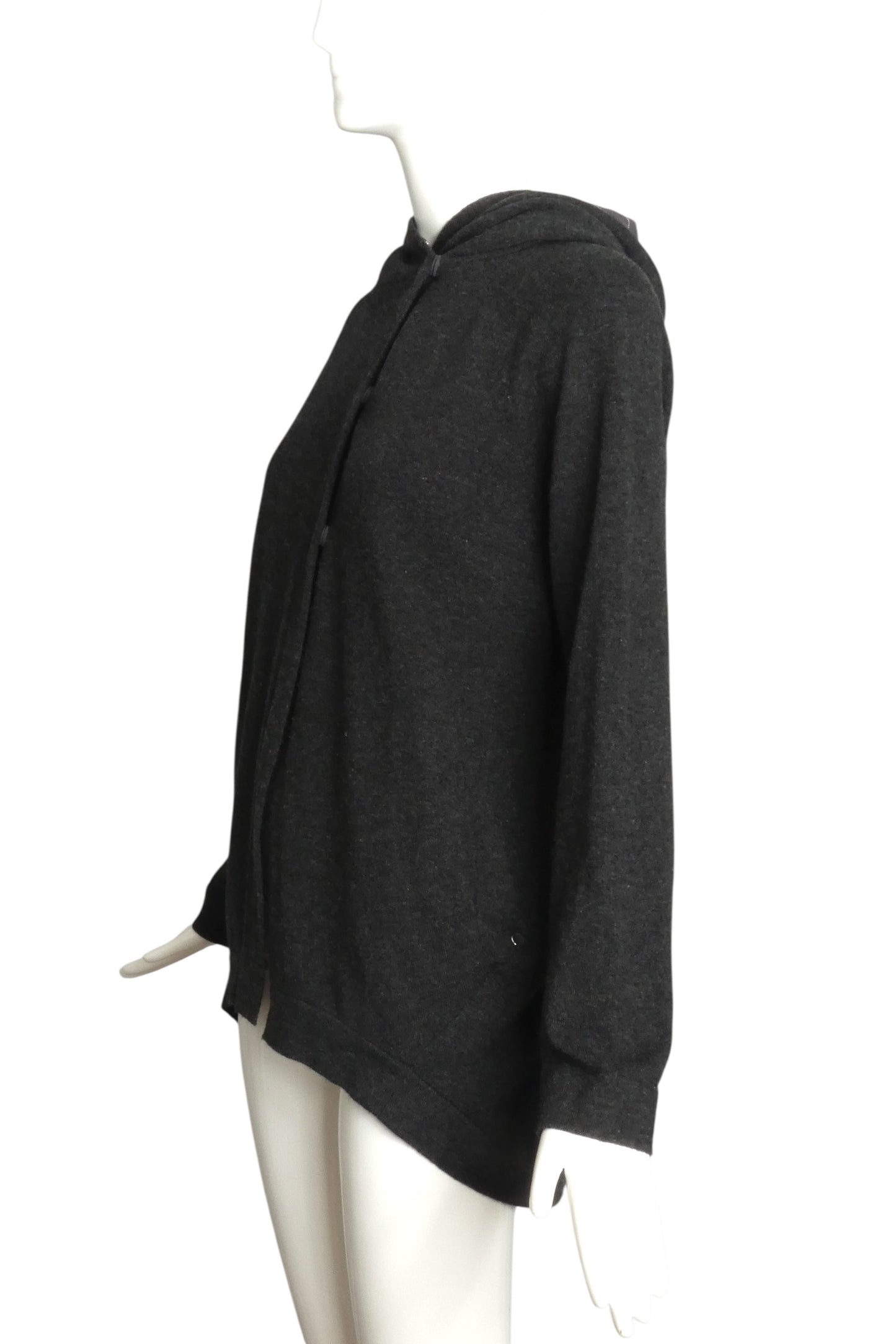 BRUNELLO CUCINELLI- Grey Cashmere Hoodie Jacket, Size 10