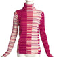 CHANEL- 2019 Multi Color Striped Turtle Neck Sweater, Size 6