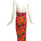 1970s Multi Color Floral Halter Dress, Size 10