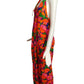 1970s Multi Color Floral Halter Dress, Size 10