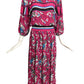 DIANE FRES- 1980s Multi Color Print Dress, Size 10