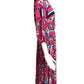 DIANE FRES- 1980s Multi Color Print Dress, Size 10