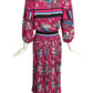 DIANE FRES- 1980s Multi Color Print Dress, Size 10