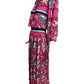 DIANE FRES- 1980s Multi Color Print Dress, Size 10