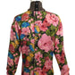 UNGARO- 1980s Floral Print Silk & Knit  Blouse, Size 8