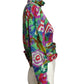 EMANUEL UNGARO- 1980s  Floral Print Silk Blouse, Size 10