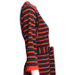 1970s Black & Red Stripe Knit Sweater, Size 8