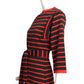 1970s Black & Red Stripe Knit Sweater, Size 8