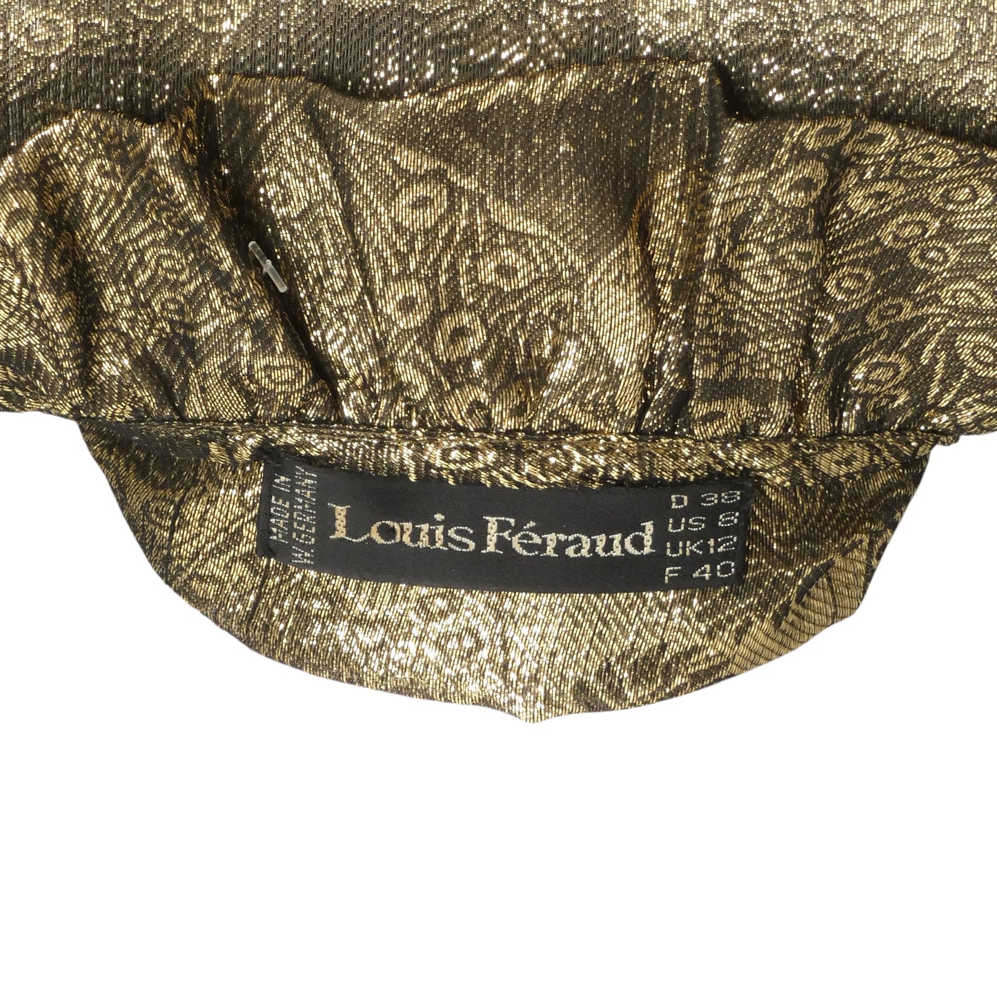 LOUIS FERAUD- 1980s Metallic Lame Blouse, Size 8