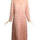 1980s Pink Quilted Satin Robe, Size 8