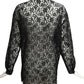 DIANE VON FURSTENBERG- 1970s Black Lace Blouse, Size 10