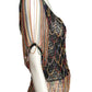 LORIS AZZARO- 1970s Chain Fringe Sweater Top, Size 4