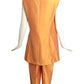 MAX MARA- 1990s Peach Silk Jumpsuit Ensemble, Size 8