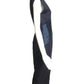 GIANNI VERSACE- 1985 Navy Linen & Silk Wrap Dress, Size 6
