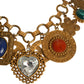 LES BERNARD- Brass Medallion Necklace