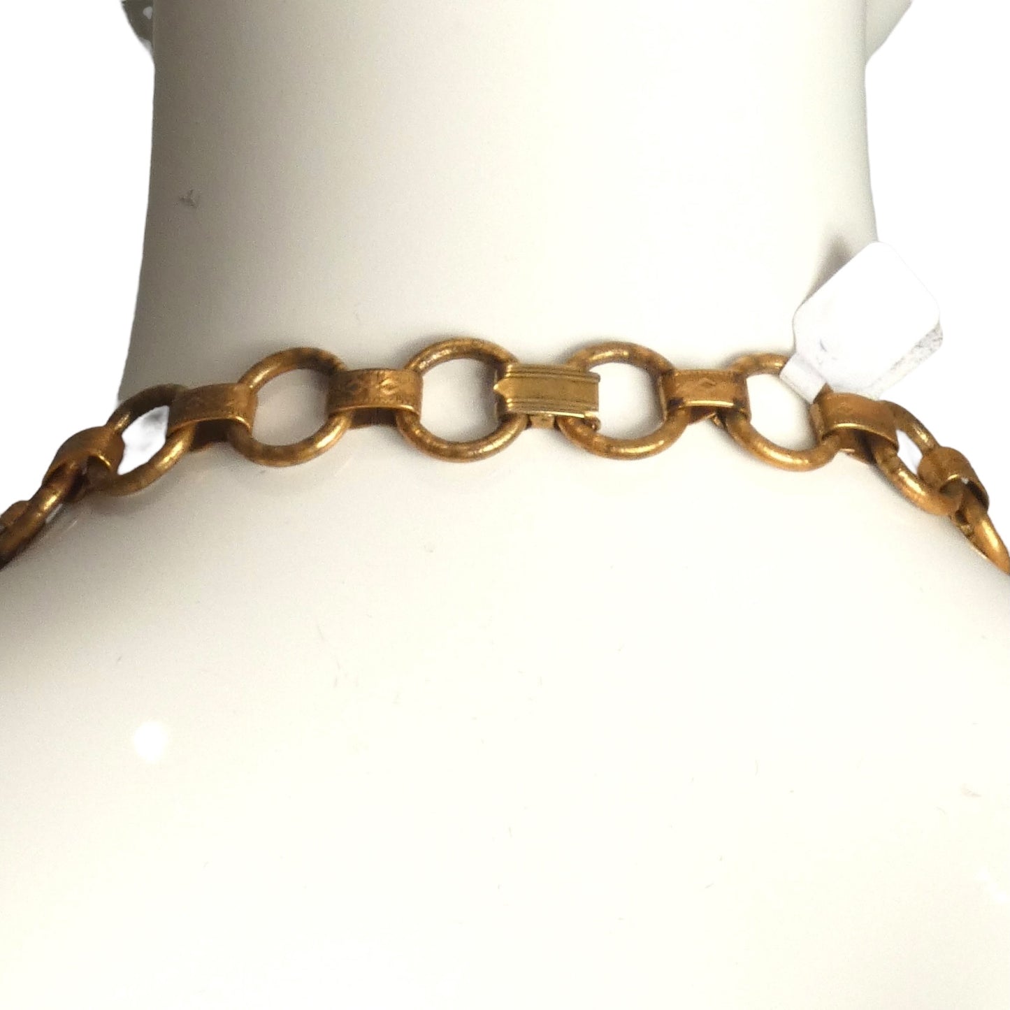 LES BERNARD- Brass Medallion Necklace