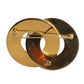 CHRISTIAN DIOR- 1969 SIlver & Gold Disc Brooch