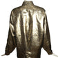 GENNY- 1980s Metallic Silk  L/S Blouse, Size 12