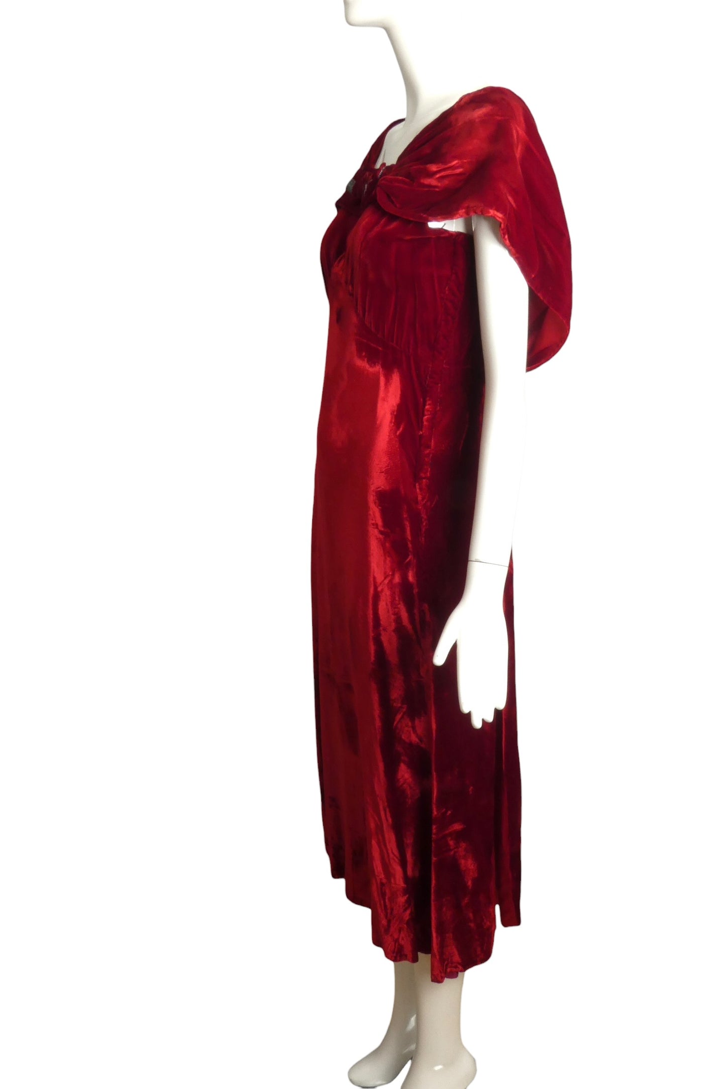 1930s Velvet Evening Gown, Size-6