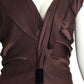 PRADA- 2009 Brown Shirred Cocktail Dress, Size 8