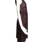 PRADA- 2009 Brown Shirred Cocktail Dress, Size 8