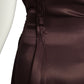 PRADA- 2009 Brown Shirred Cocktail Dress, Size 8