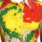 DON LUIS-1970s Multi Color Floral Knit Maxi Dress, Size 6